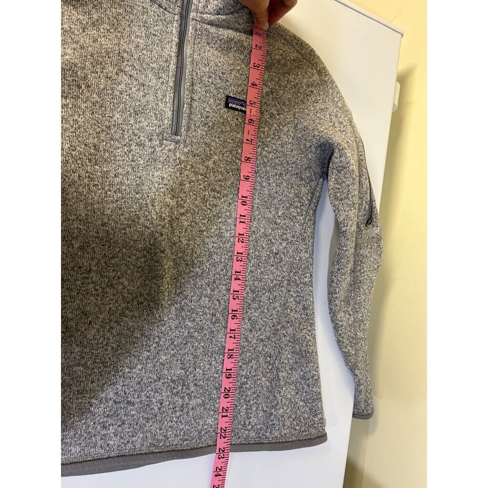 Patagonia better sweater grey fleece pullover 1/4 zip jacket women's small - Picture 6 of 8